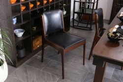 【K様ご成約済み】北欧家具　チーク材　シックなカラーのクッションチェア(ダイニングチェア、椅子)