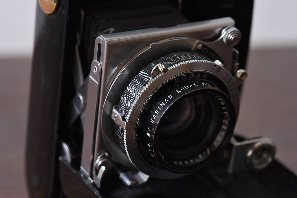 アンティーク雑貨　クラシックカメラ　Eastman Kodak社　ケース付き　Kodak Bantam Special(コダックバンタムスペシャル)