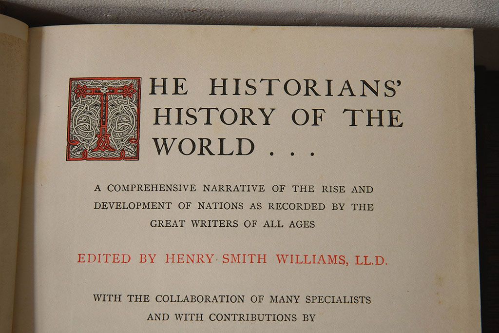アンティーク雑貨　イギリスアンティーク　The Historians' History of the World　本(洋書、古書、英字本)3冊セット