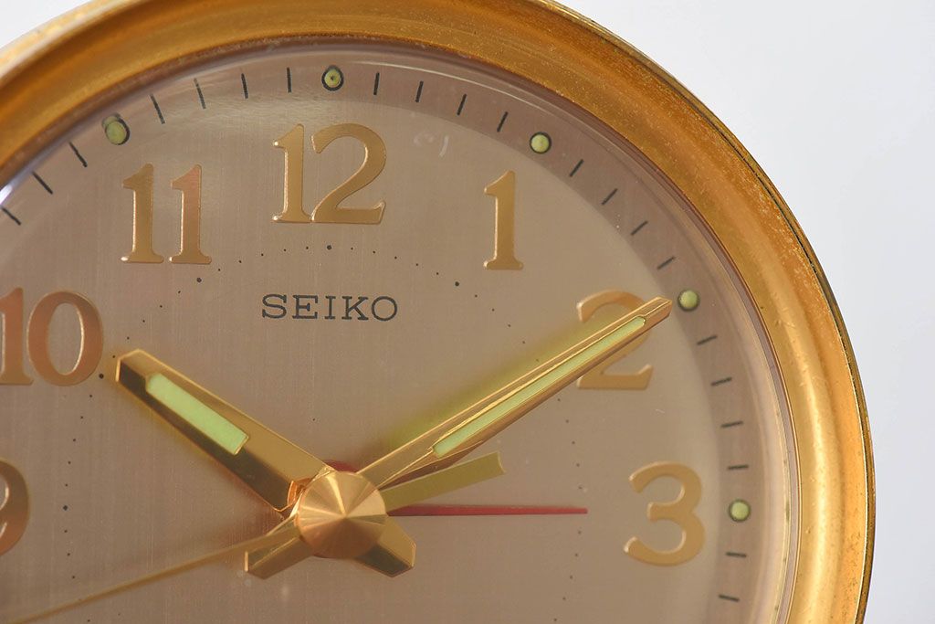 アンティーク雑貨　昭和レトロ　SEIKO soft&loud 2JEWELS　目覚まし時計(置き時計)