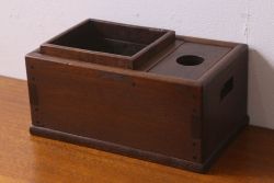 アンティーク雑貨　和製アンティーク　ケヤキ材のみで作られた上質な煙草盆(木製火鉢、植木鉢)