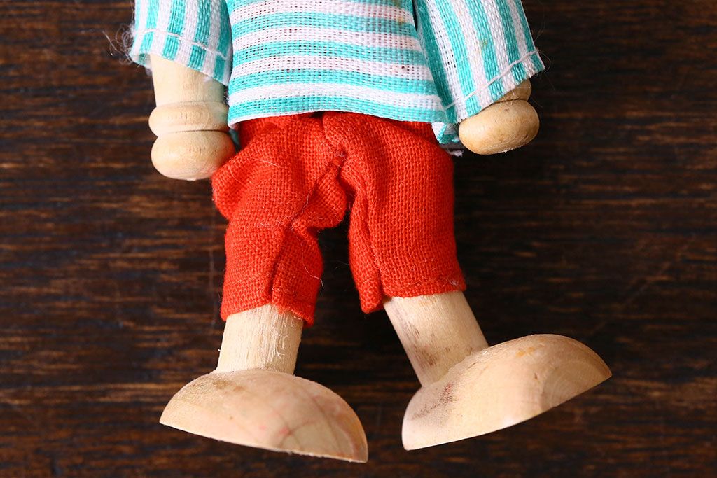 アンティーク雑貨　北欧ビンテージ　可愛らしい木製人形(ディスプレイ雑貨)(3)