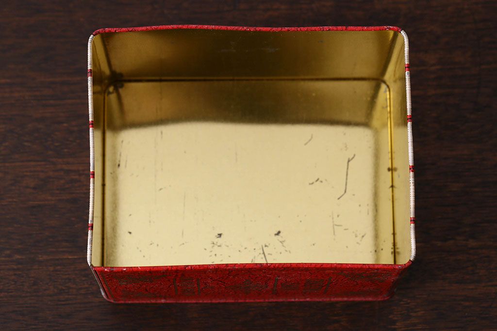 アンティーク雑貨　イギリスビンテージ　本型のブリキ缶(ティン缶、小物入れ)