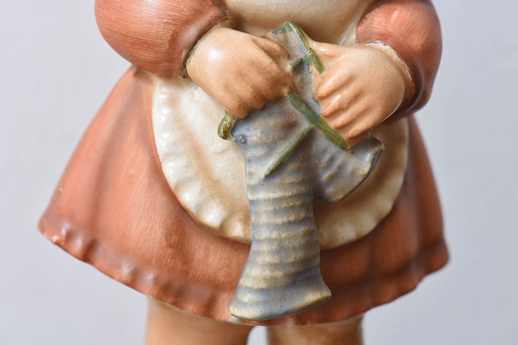 アンティーク雑貨　ビンテージ　日本製　ceramics japan ucagco　少女人形(フィギュリン、置物)
