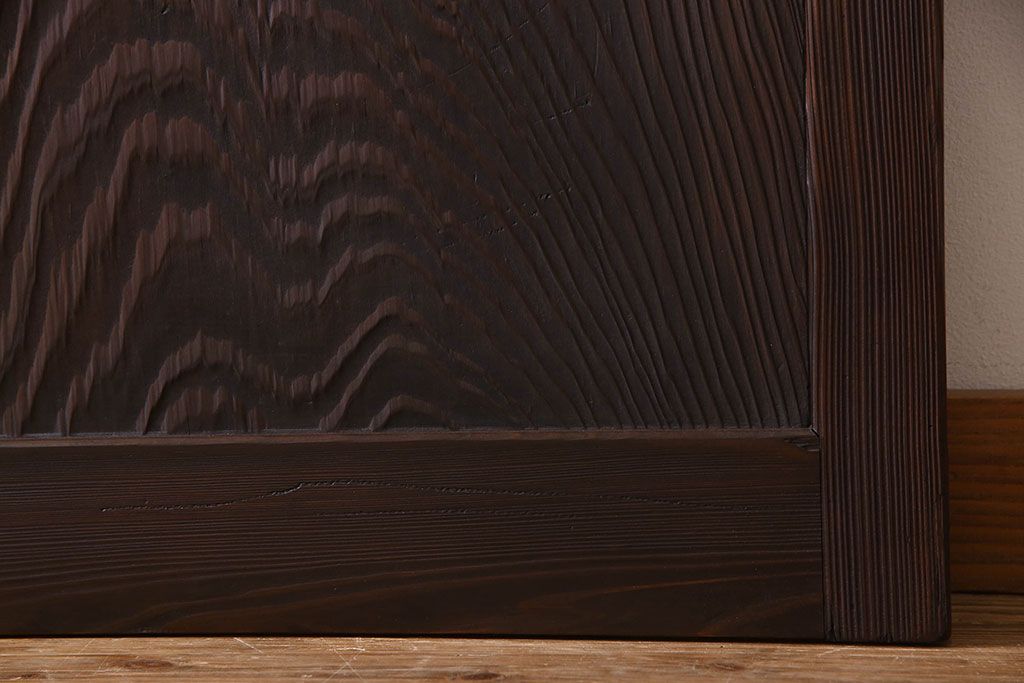 和製アンティーク　高級杉材一枚板の上質な板戸2枚セット