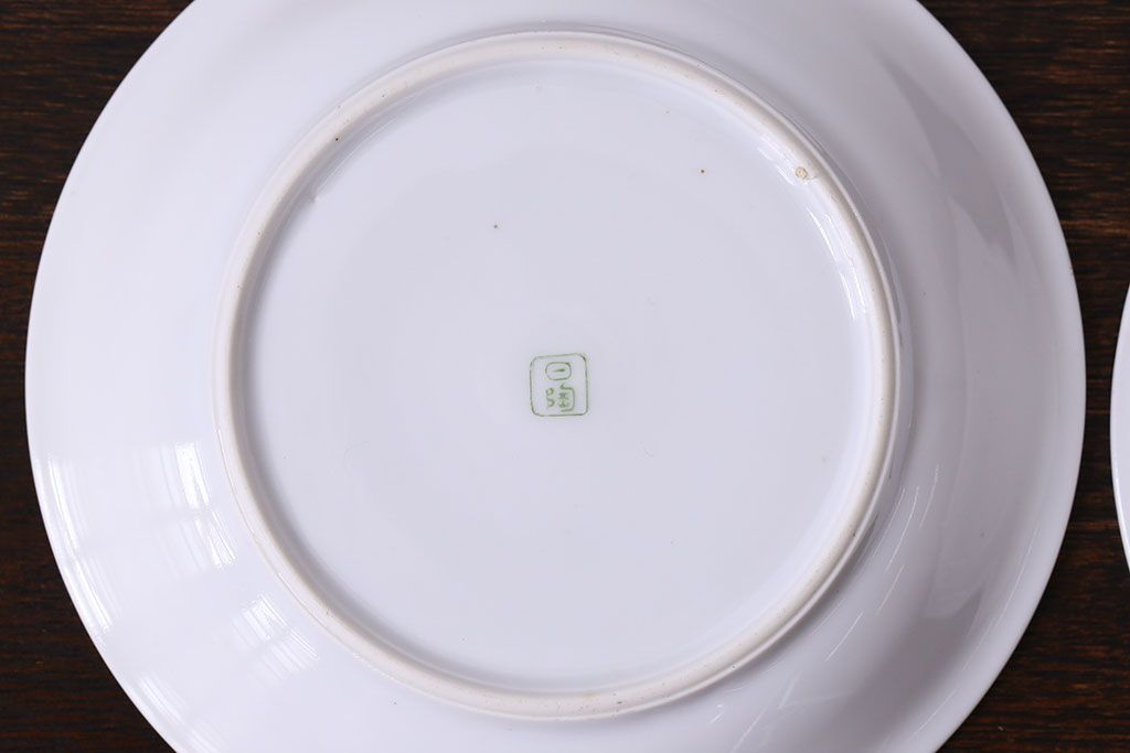 オールドノリタケ(日陶)　昭和8年　松竹梅の絵図　プレート(小皿、洋食器)3枚セット