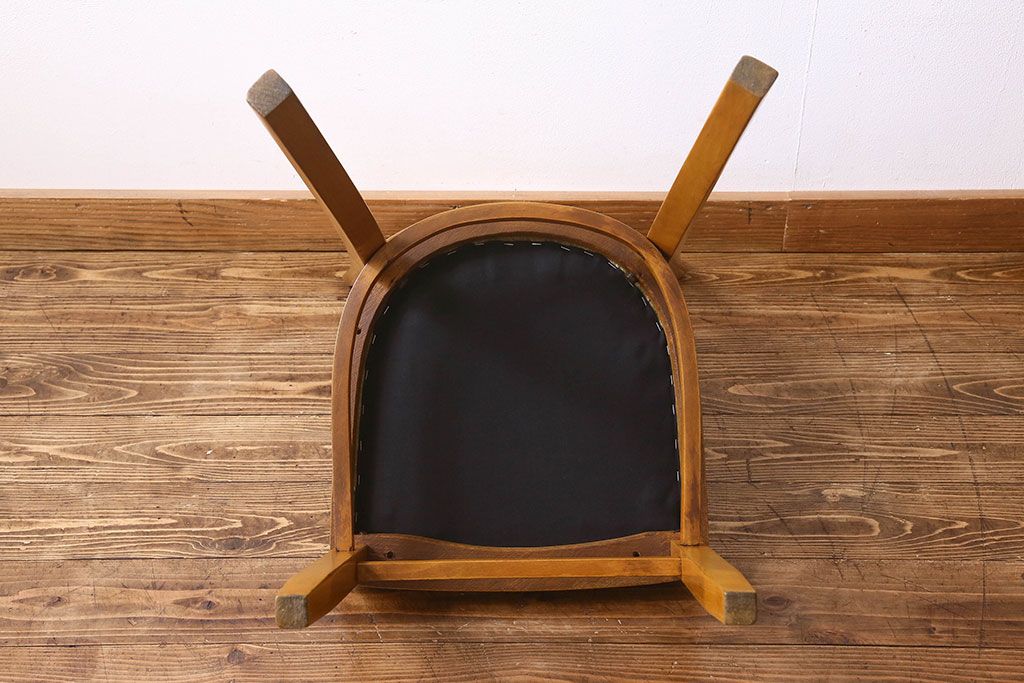 ヴィンテージ家具　イギリスビンテージ　温かみのある雰囲気漂うブナ材のチェア(椅子、ダイニングチェア)(3)