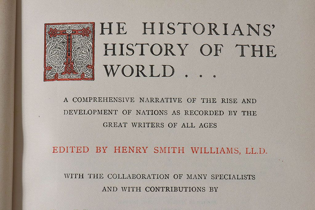 アンティーク雑貨　イギリスアンティーク　The Historians' History of the World　本(洋書、古書、英字本)2冊セット(1)