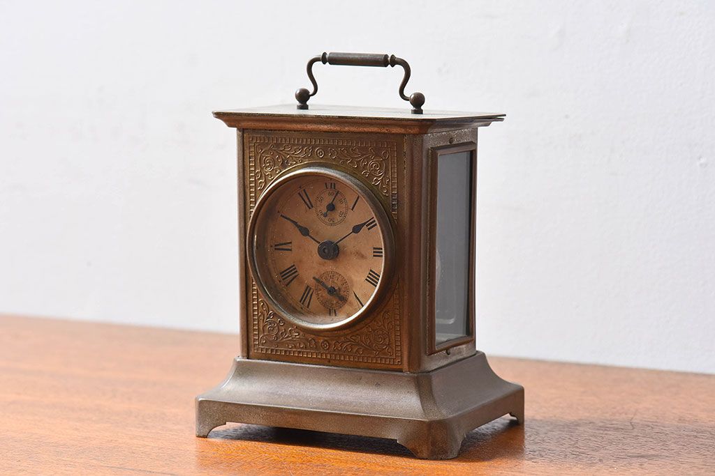 アンティーク雑貨　昭和初期　SEIKO(セイコー)　シックなデザインのゼンマイ式置時計