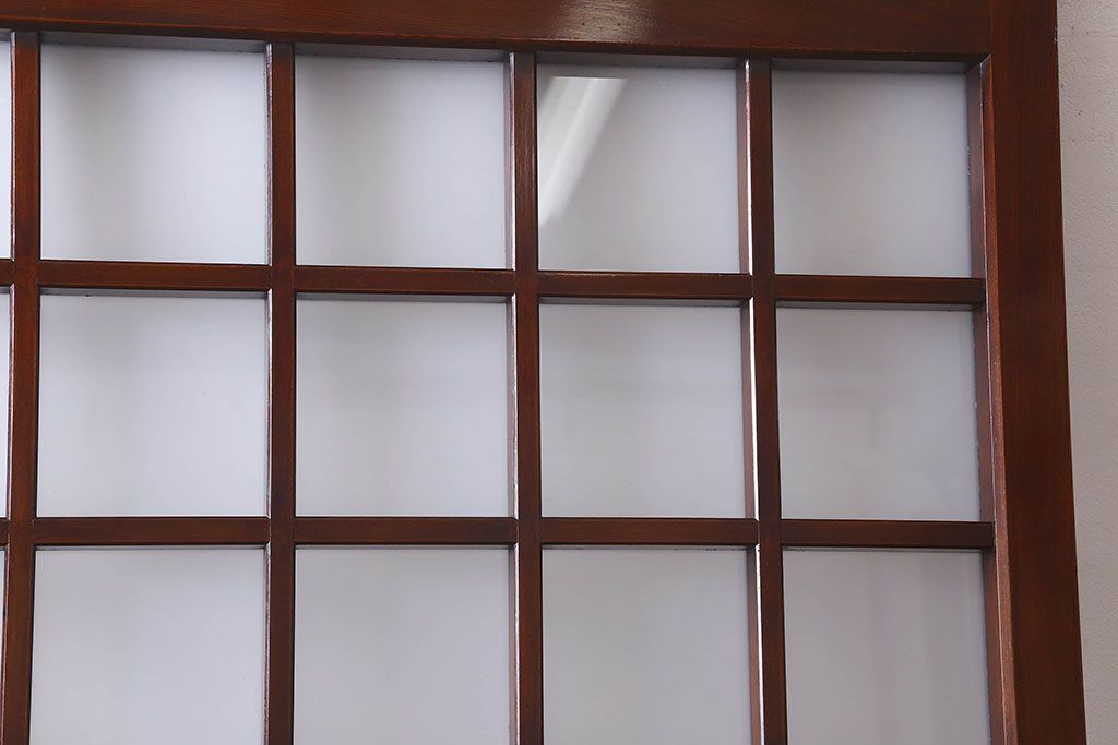 和製アンティーク　総ケヤキ材　美しい漆塗りが施された蔵戸(建具)