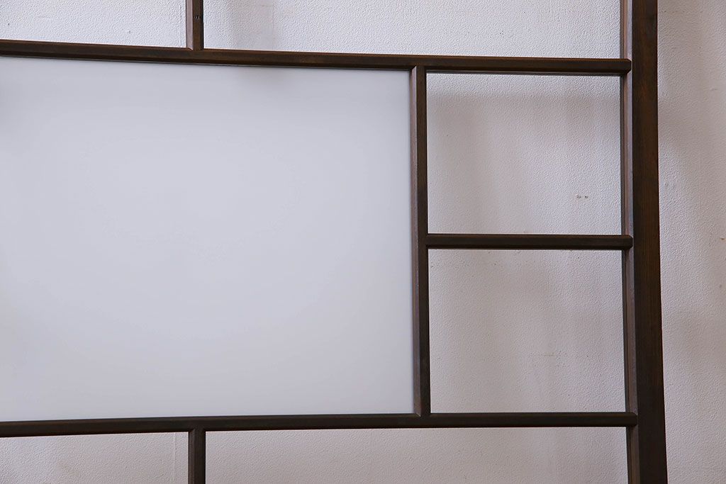 和製アンティーク　シックなデザインのガラス戸(フィックス窓、はめ殺し戸、明り取り、明かり取り)