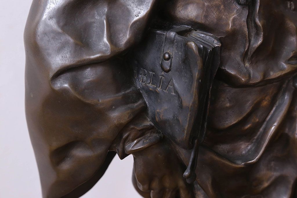 アンティーク雑貨　ヨーロッパアンティーク　Emile Picault　細かな装飾が目を引くブロンズ像(彫刻、置物)