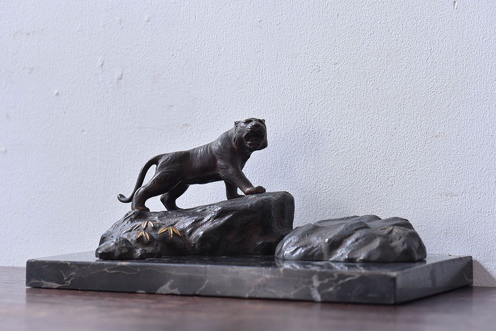 アンティーク雑貨 アンティーク 銅製 在銘 虎 ブロンズ像(置物、彫刻、動物像) | ラフジュ工房
