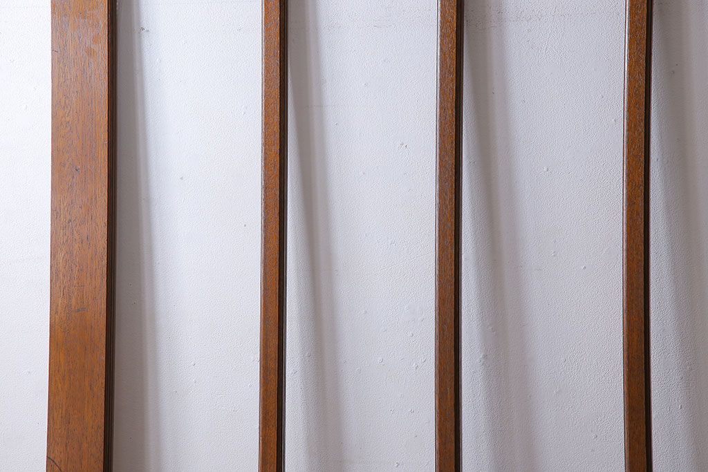 昭和レトロ　色ガラス入り!古い教会の特大ガラス引き戸(ガラス戸、建具)2枚セット(1)