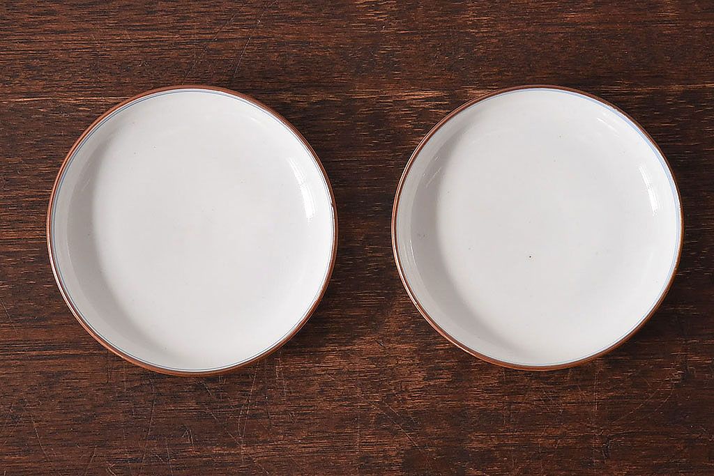 アンティーク雑貨　和食器　色絵　アンティーク蓋付き茶碗2客セット(1)
