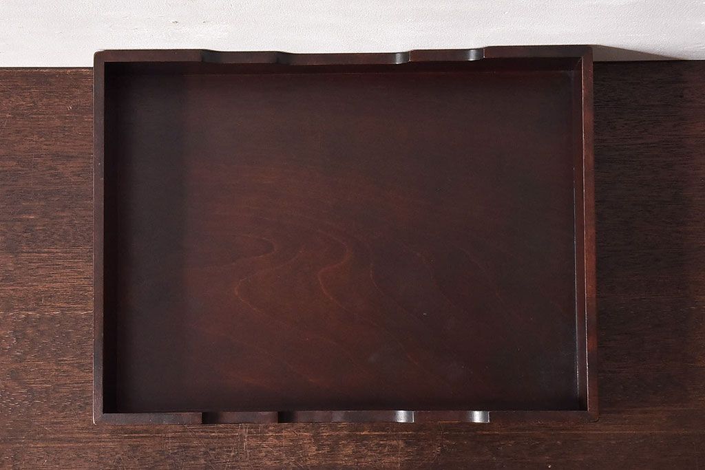 アンティーク雑貨　中古　北海道民芸家具　深みのある木の色合いが魅力的な書類箱(収納箱)