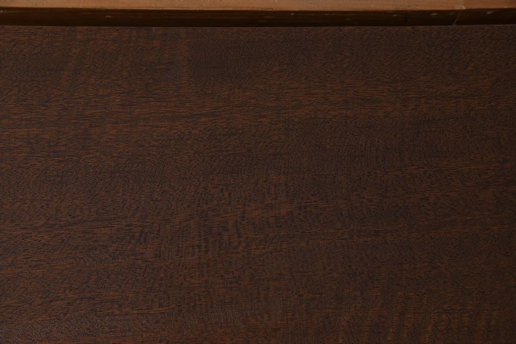 アンティーク家具　和製アンティーク　古い木の鉄脚ローテーブル(飾り台、テレビ台)(1)