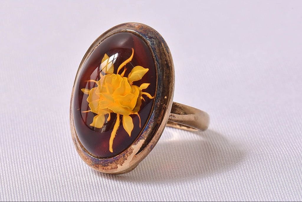 アンティーク雑貨　ビンテージ　上品な薔薇のゴールドメッキリング(指輪)