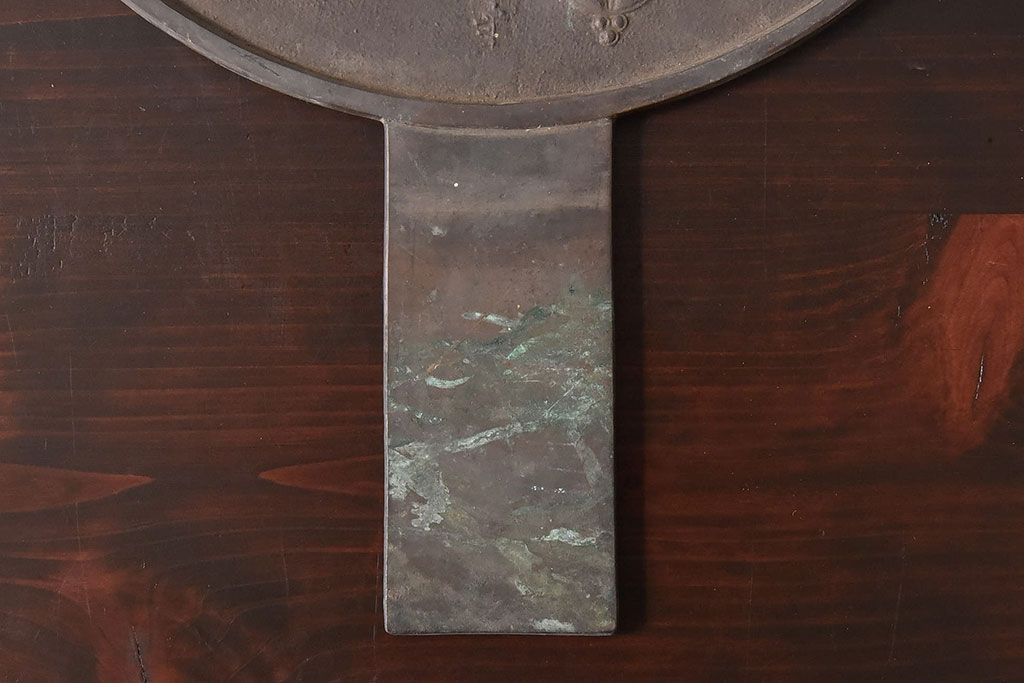 アンティーク雑貨　和製アンティーク　藤原義勝　津田薩摩守　明治大正期　古い銅鏡(古鏡)2点