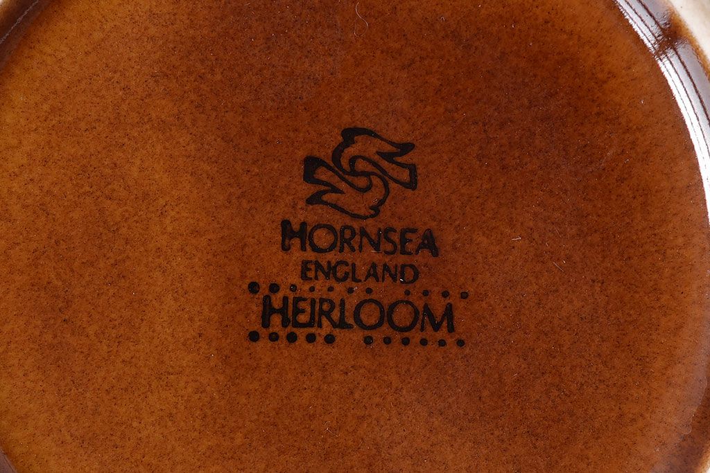 アンティーク雑貨　イギリスビンテージ　HORNSEA(ホーンジー)HEIRLOOM(エアルーム)シリーズ　カップ&ソーサー3客セット(洋食器)