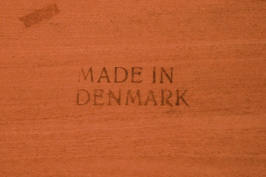 北欧家具　デンマーク製　チーク材　大振りなビンテージデスク(ワークデスク、在宅ワーク、在宅用、両袖机)