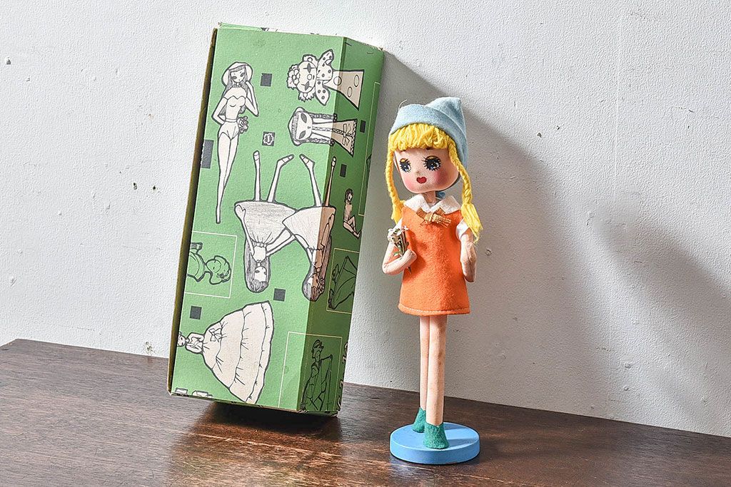 アンティーク雑貨 昭和レトロ ポーズ人形(文化人形)・外箱付き(1) | ラフジュ工房