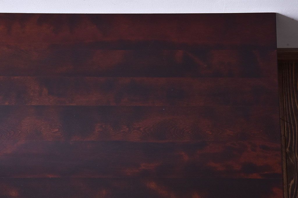 中古　北海道民芸家具　シックなデザインの折りたたみローテーブル(座卓)(定価約17万円)