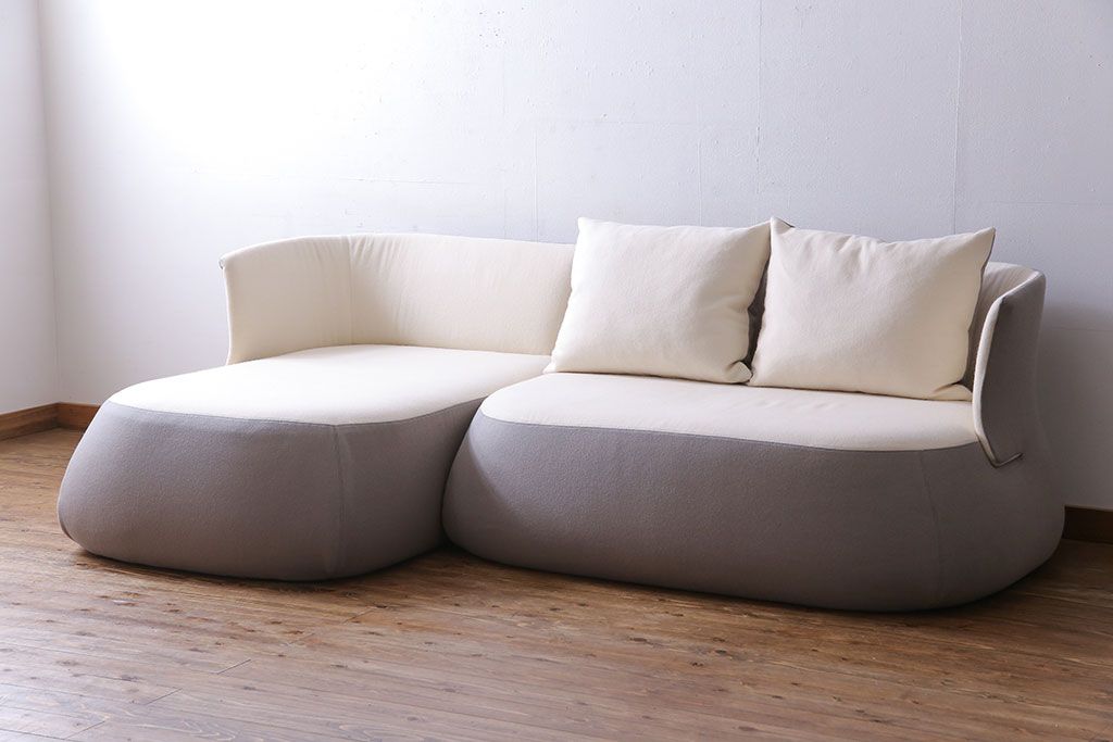 中古　廃盤品　B&B Italia　MAXALTO　FAT SOFA　システムソファ(カウチソファ、コーナーソファ)(定価約135万円)・クッション2個付き