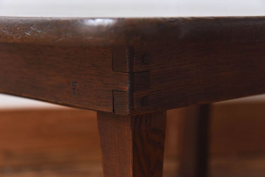 レトロ家具　昭和レトロ　ぬくもりのある栓材製のちゃぶ台(座卓、ローテーブル)