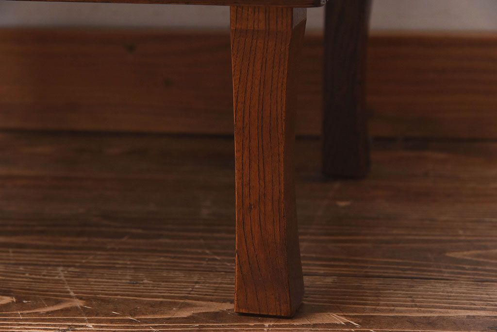 レトロ家具　昭和レトロ　ぬくもりのある栓材製のちゃぶ台(座卓、ローテーブル)