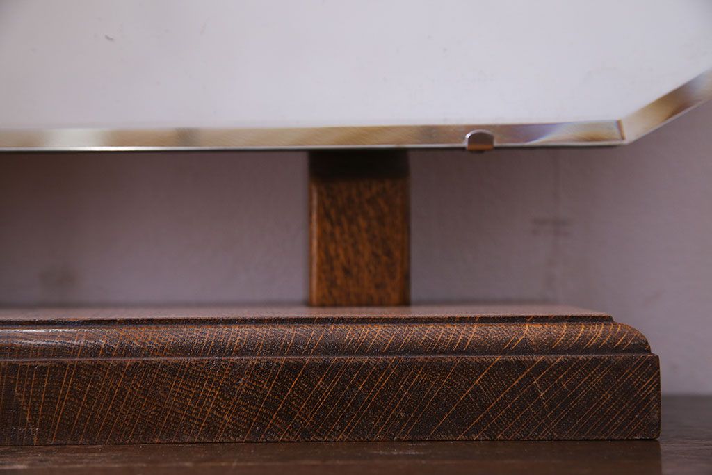 アンティーク雑貨　イギリスビンテージ　アンティークのシンプルなミラー(鏡、卓上ミラー)