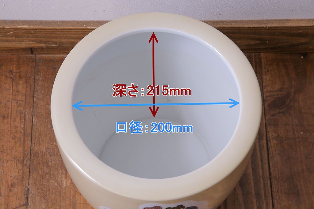 アンティーク雑貨　ノリタケ・則武(日陶) オールドノリタケ　唐子図　火鉢(手あぶり、鉢カバー)