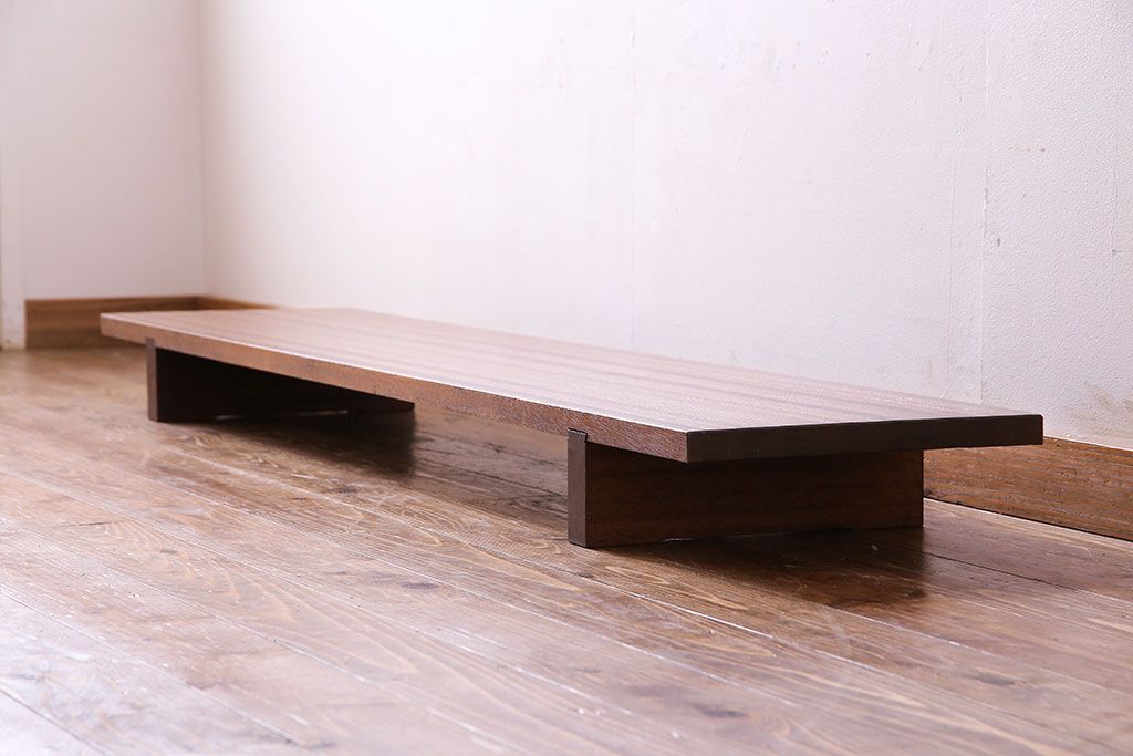 アンティーク家具　昭和　天板一枚板　使い勝手の良い裁ち板(ローテーブル、ローボード、作業台)