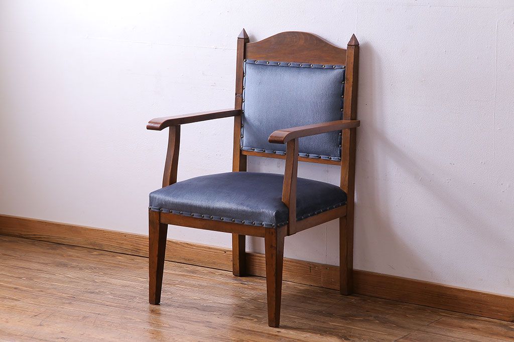 レトロ家具 昭和レトロ 古い木の質感が趣き深いチャーチチェア(椅子