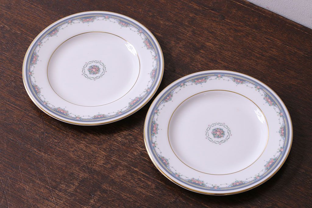 アンティーク雑貨　ROYAL DOULTON(ロイヤルドルトン) SALISBURY(ソールズベリー)　プレート(平皿、洋食器)2枚セット