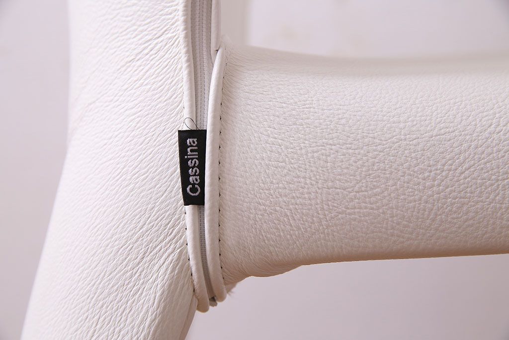 中古美品　Cassina(カッシーナ) X革　369 HOLA(オラ) アームレスチェア(ダイニングチェア、椅子)(1)(定価約20万円)