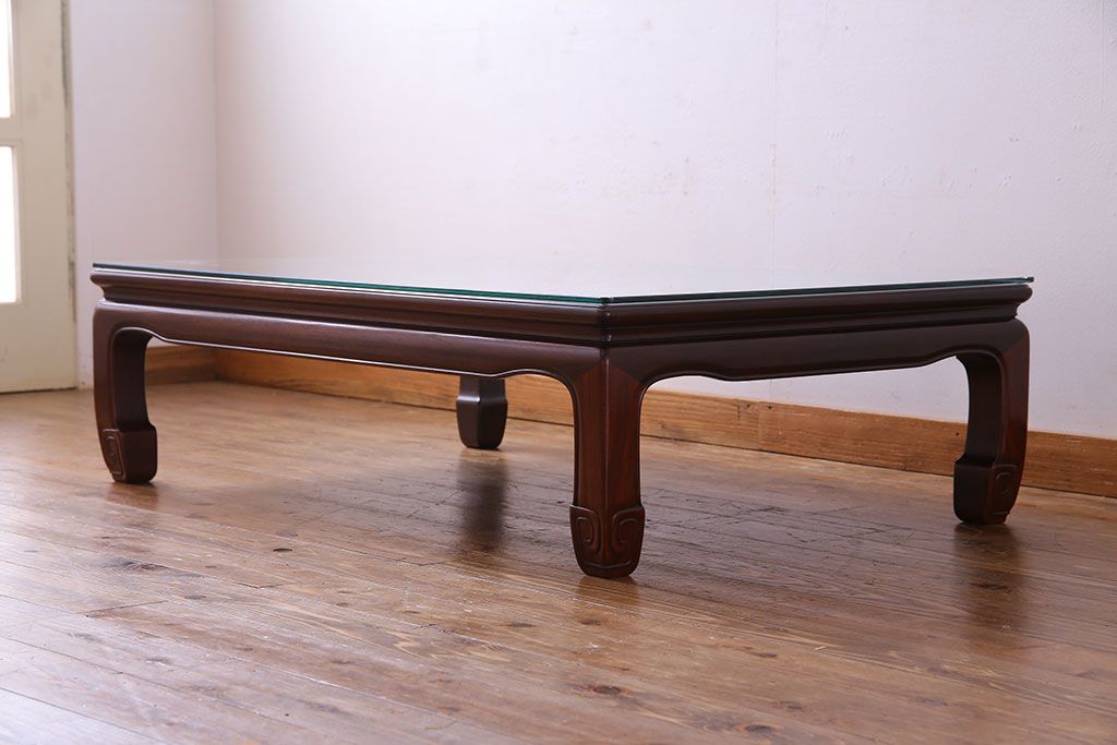中古美品　大阪唐木指物　職人の手仕事の良さが感じられるローテーブル(座卓、テーブル)(定価約90万円)