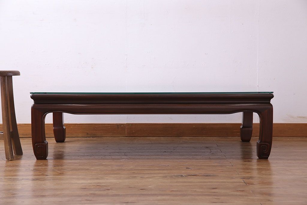 中古美品　大阪唐木指物　職人の手仕事の良さが感じられるローテーブル(座卓、テーブル)(定価約90万円)