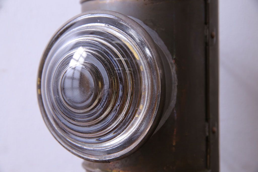 アンティーク雑貨　日本製　NAKAMURA SENTO(中村船燈)　渋さがある手持ちオイルランプ(船舶照明器具、カンテラ)