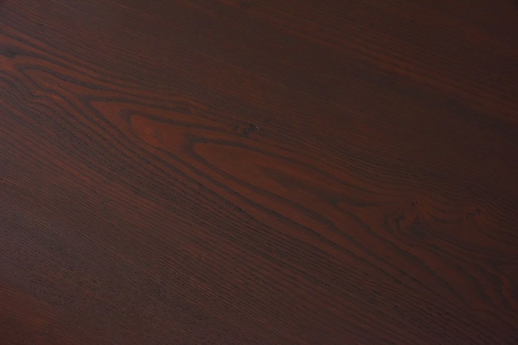 アンティーク家具　和製アンティーク　栗材　味わいある古い木の角ちゃぶ台(座卓)