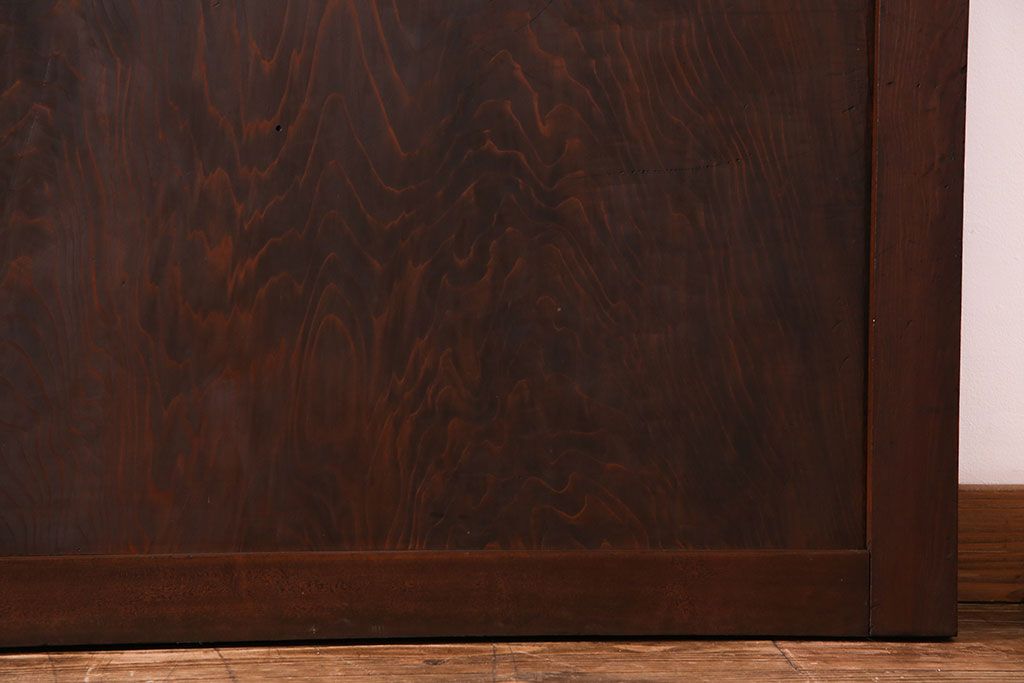 和製アンティーク　杉材　素朴な雰囲気のガラス帯戸(引き戸、建具)