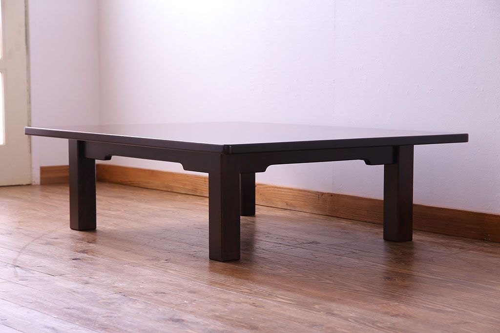 ビンテージ 北海道民芸家具 深みのある色合いが魅力のローテーブル(座卓、リビングテーブル)