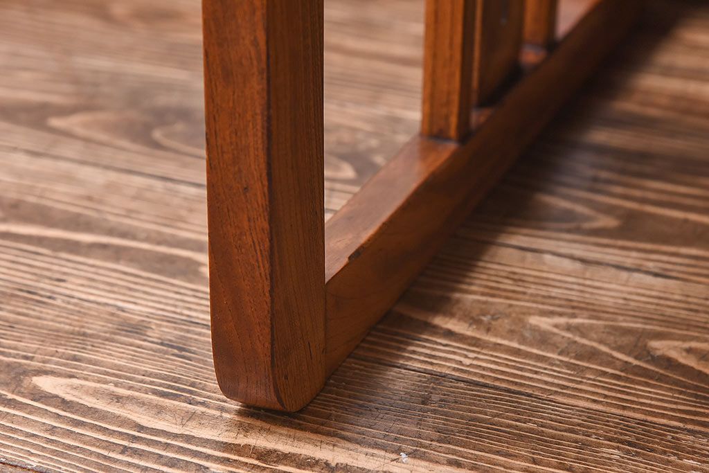 アンティーク家具　大正昭和期　総ケヤキ材の上質な雰囲気漂う文机(ローテーブル、座卓)