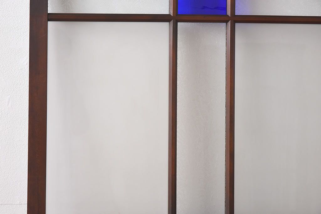 大正ロマン　シックな色合いが上品な印象のガラス戸(ガラス引き戸、引き戸、建具)