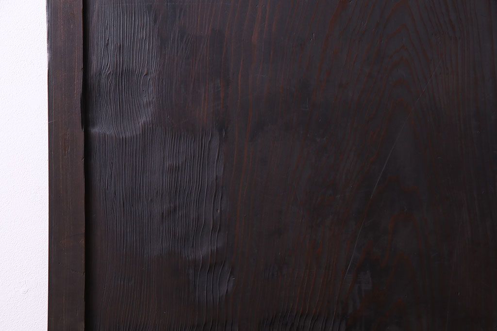 【商談品】古民具　古さを感じる木の質感　明治期の板戸(引き戸、建具)3枚組