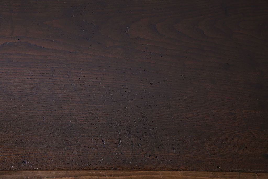 アンティーク家具　古民具・骨董　総栗材　素朴な木の質感が味わい深い文机(ローテーブル、センターテーブル)