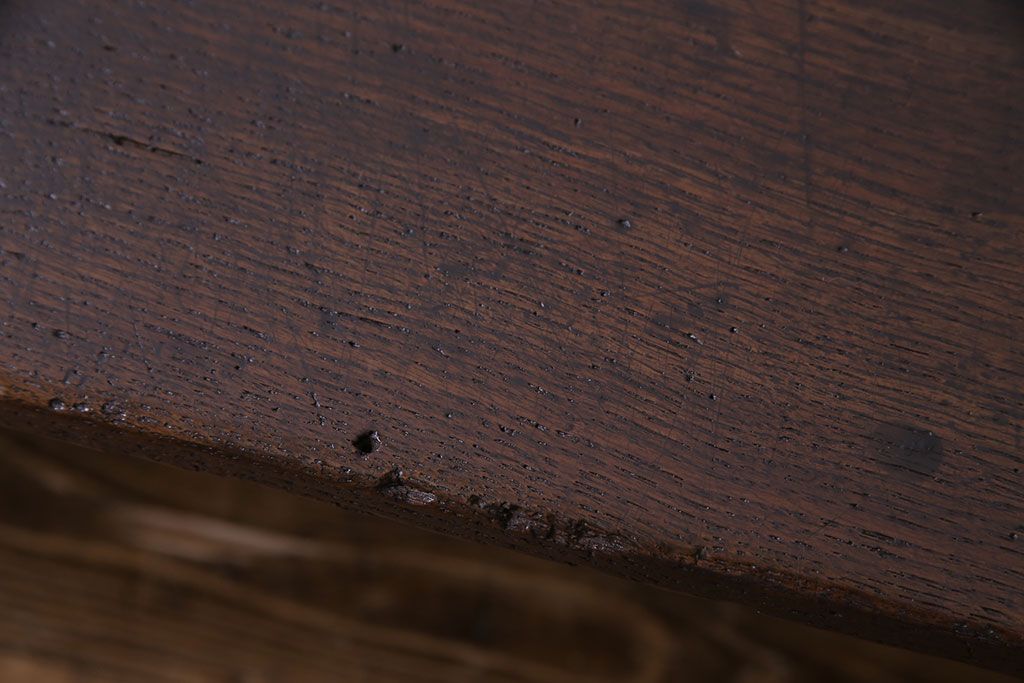 アンティーク家具　古民具・骨董　総栗材　素朴な木の質感が味わい深い文机(ローテーブル、センターテーブル)