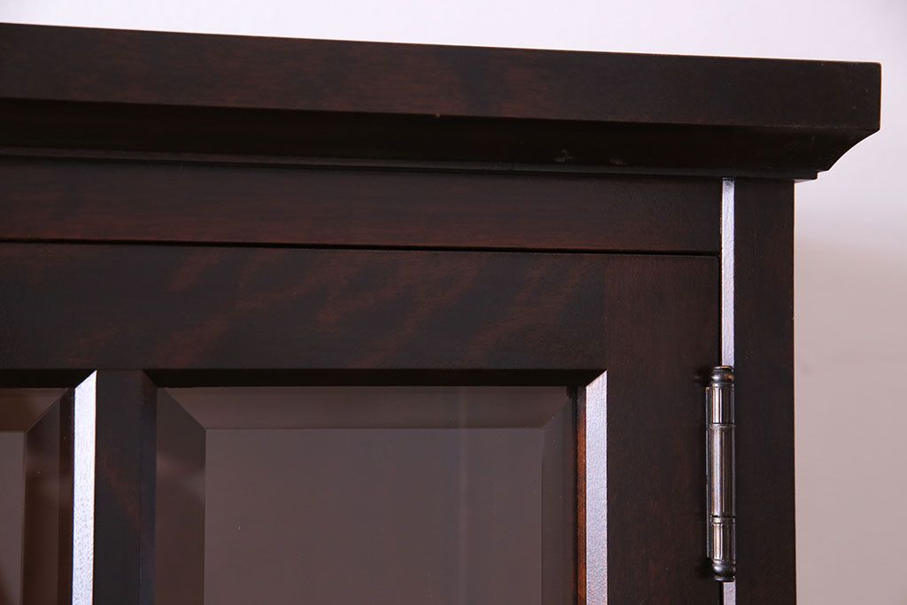 中古美品　北海道民芸家具　HM160K　上品なキャビネット(食器棚、本箱、書棚、収納棚)(定価約45万)(3)