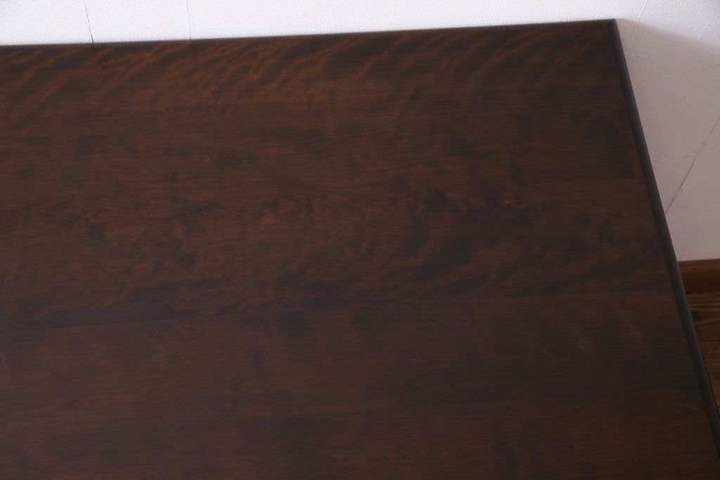 中古　北海道民芸家具　421 樺材　重厚なデスク(片袖机、在宅ワーク、在宅用学習机)(定価約15万円)(2)