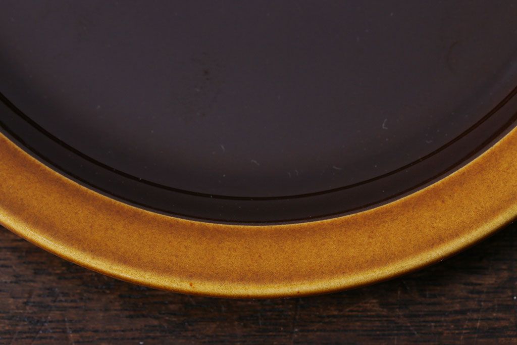 アンティーク雑貨　イギリスビンテージ　HORNSEA(ホーンジー) BRONTE(ブロンテ) プレート(ケーキ皿)2枚セット